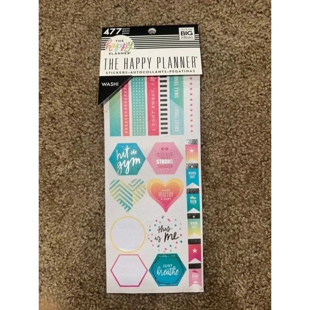 Happy Planner washi tape workout stickers